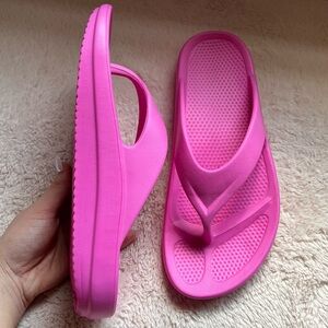 Women’s Size 9 Pink Orthotic Flip Flips | Arch Support Comfy Summer Shoes